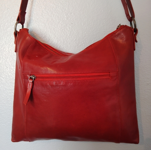 GC By Gianni Conti Genuine Leather Vera Pelle Red Handbag - Picture 5 of 16